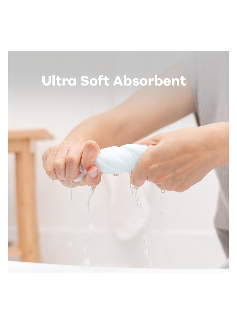 كيلا مناشف استحمام للأطفال، مناشف أطفال من القطن الموسلين، مناشف استحمام كبيرة مقاس 10 × 10 بوصات ناعمة على البشرة الحساسة، ماصة للأولاد والبنات، هدايا أساسية للأطفال حديثي الولادة والأطفال الصغار (أبيض، عبوة من 10 قطع) - Image 2
