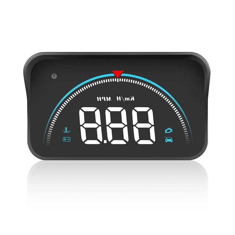 Generic SHELITA Speedometer Heads Up Display Car HUD M8, OBD Digital Speed, Engine RPM, KM/MPH Switch, Water Temperature, Voltage, Satellite Numbers, Driving Distance, Multi-alarm, etc for All Cars After 2007  - Image 2