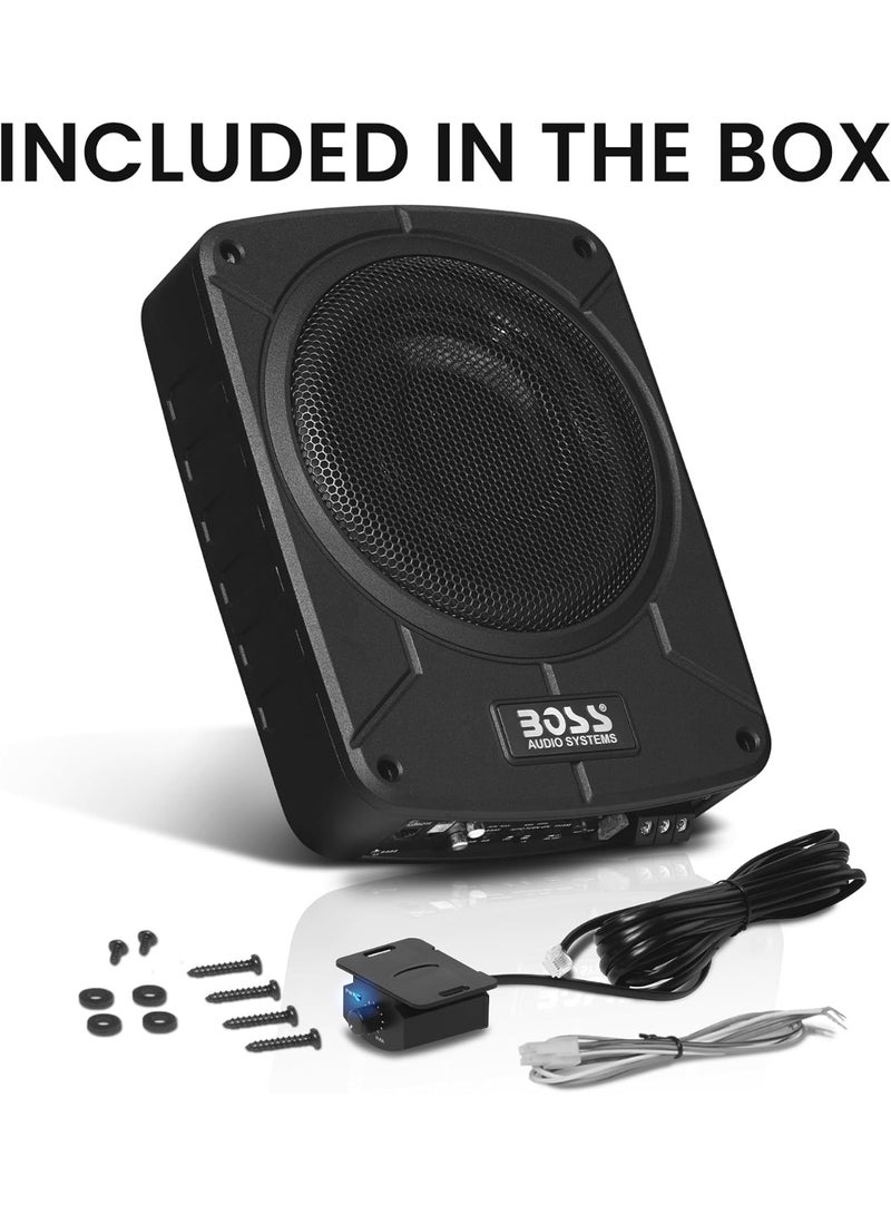 BOSS Audio Systems BAB8 Amplified Car Subwoofer - 800 Watts Max Power, Low Profile, 8 Inch Subwoofer, Remote Subwoofer Control, Great for Vehicles That Need Bass But Have Limited Space - Image 1