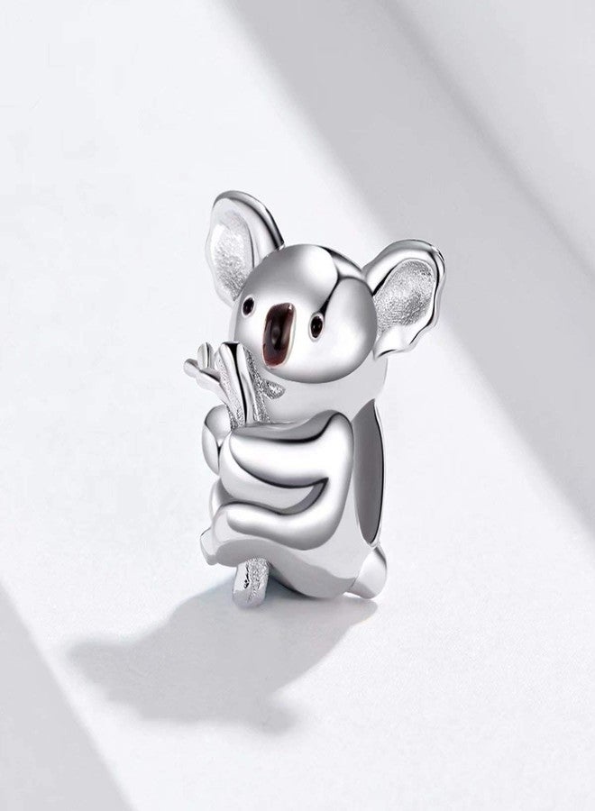 Qings Koala Bear Charm Bead for Bracelet Necklace Making 925 Sterling Silver Cute Animal Pendant Jewelry DIY for Women - Image 5