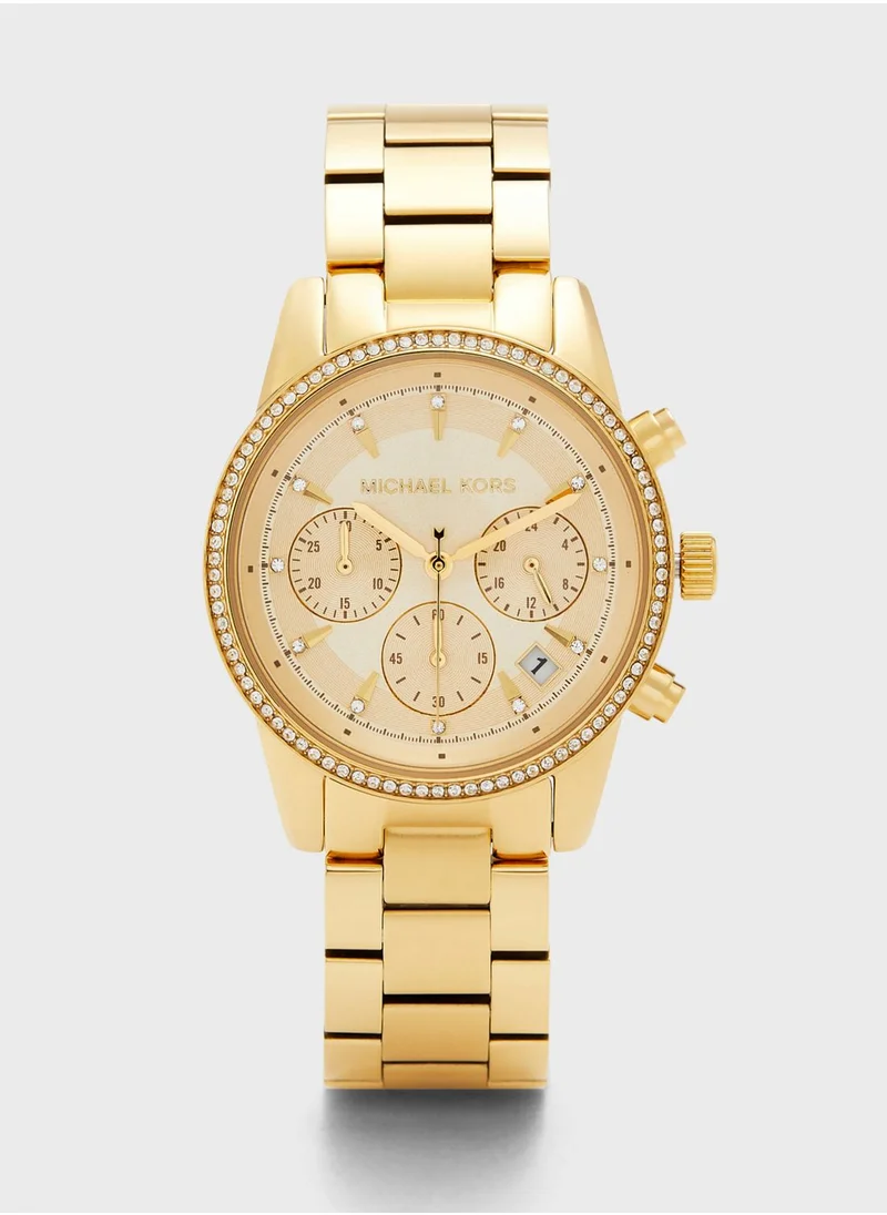 Michael Kors Ritz Gold-Tone Analog Watch