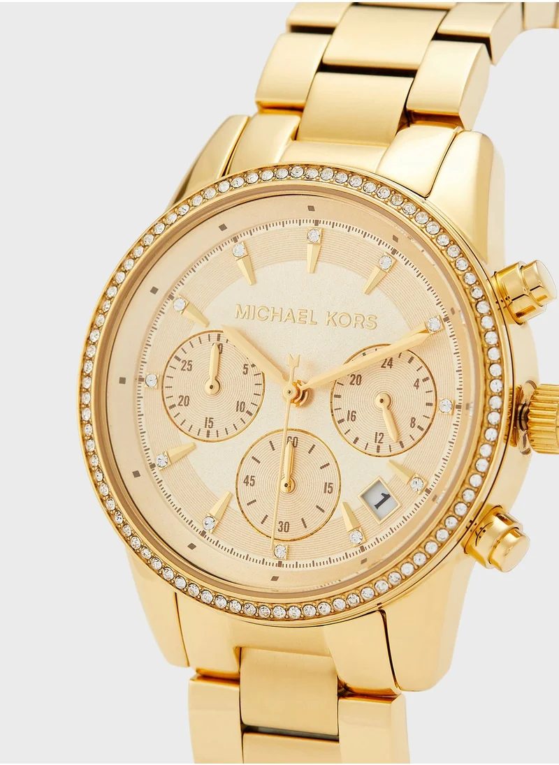 Michael Kors Ritz Gold-Tone Analog Watch