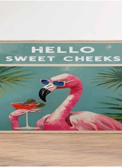 (Assembly frame) Hello Sweet Cheeks Print Funny Poster Bathroom Art Print Funny Flamingo Print Flamingo Poster Gift Pink Flamingo Wall Art - Sizes A2 A3 A4