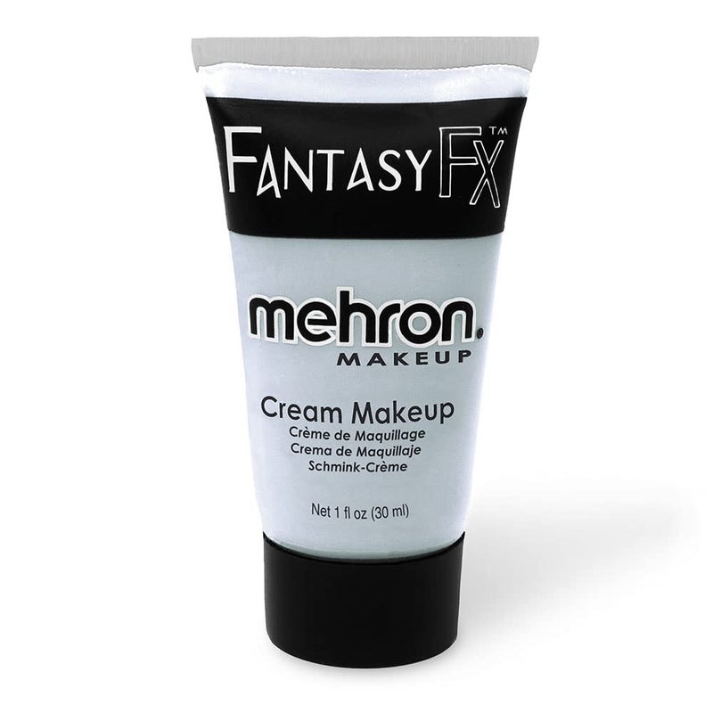 Mehron Makeup Fantasy FX Cream Makeup | Water Based | Halloween | Moonlight White Face & Body Paint For Adults 1 fl oz (30ml) (Moonlight White) - Image 1