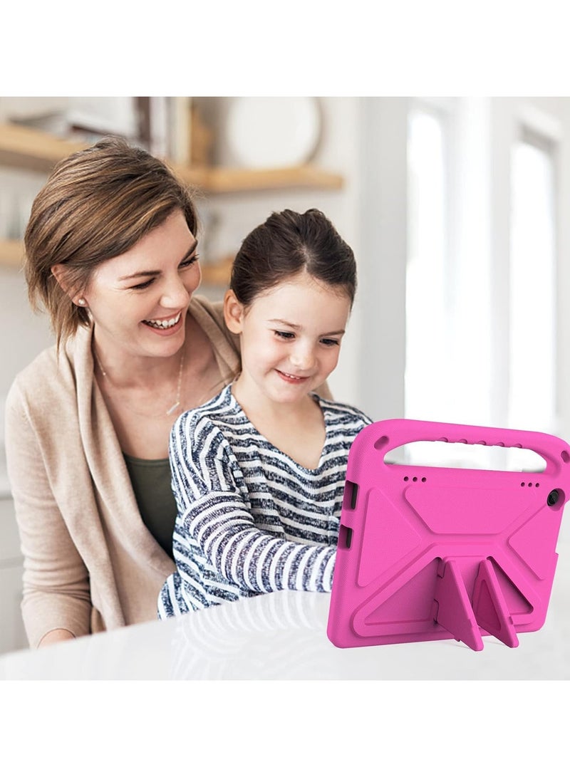 VKL Compatible with Lenovo Tab M10 3rd Gen 10.1 inch (TB-328FU/TB-328XU) 2022 Kids Tablet Case - EVA Lightweight Shockproof Dropproof Handle Kickstand Protective Cover (Rose Red) - Image 5