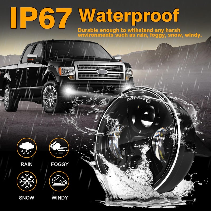 Aukmak Upgraded LED Fog Lights Assembly Compatible with Ford F150 2006 2007 2008 2009 2010 2011 2012 2013 2014 Accessories for F150 2006-2014 2pcs - Image 5