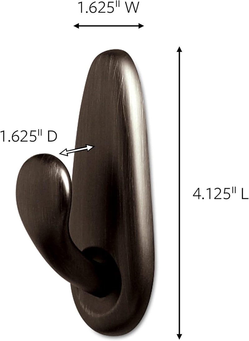 Command Large Oil Rubbed Bronze Metal Hook - Damage-Free Hanging Solution - Image 3