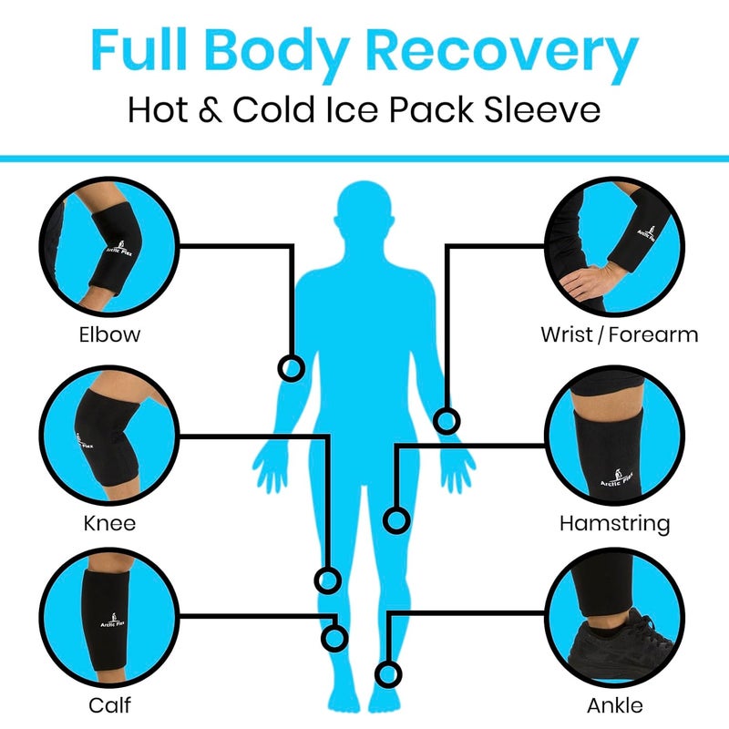 Arctic Flex Ice Sleeve for Knee Elbow Arm  Hot  Cold Freeze Pack Wrap for Tennis Pain Relief Tendonitis  Gel Compression Brace for Injuries  Therapy Compress  Reusable 360 Coverage - Image 2