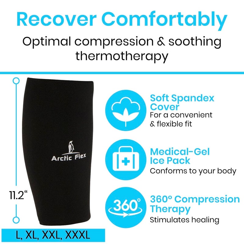 Arctic Flex Ice Sleeve for Knee Elbow Arm  Hot  Cold Freeze Pack Wrap for Tennis Pain Relief Tendonitis  Gel Compression Brace for Injuries  Therapy Compress  Reusable 360 Coverage - Image 4