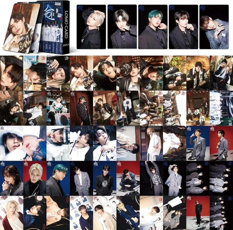 PYAJUU 4Pack/220Pcs Stray Kids Photocard Set KPOP HOP Album Cards GIANT Photocards ATE Post Cards Straykids 2025 Season's Greetings Stray Kids Merch Gift for STAY - Image 2