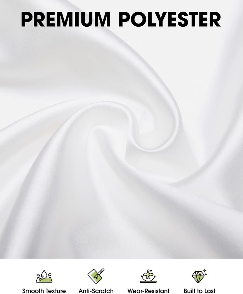 Reusable Polyester Table Cloth for Rectangle Tables, 60"x102", White, 2 Pack - Image 2