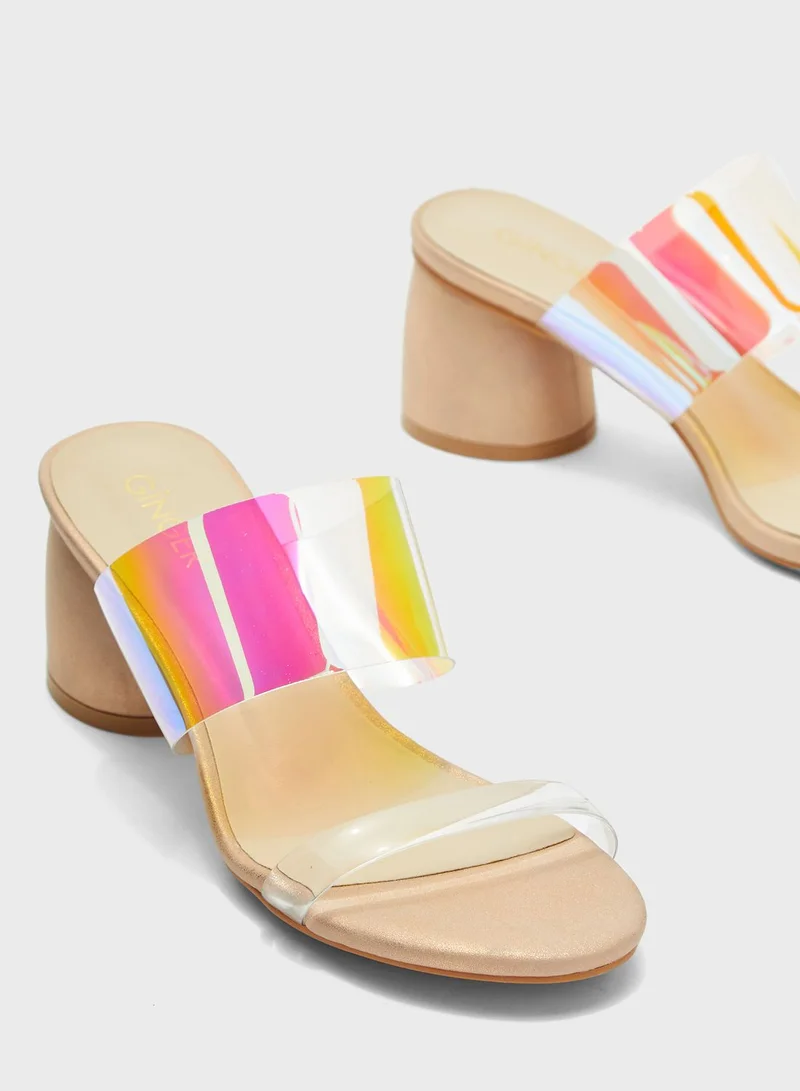 Ginger Clear Strap Mule Sandal