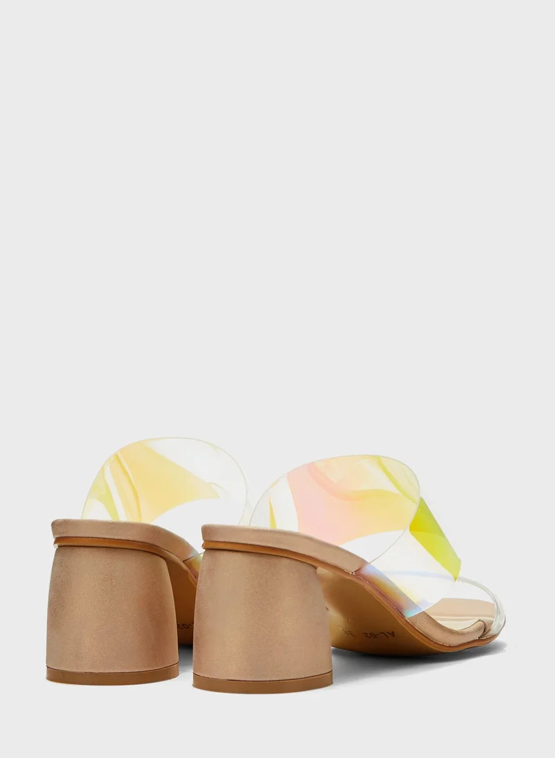 Ginger Clear Strap Mule Sandal