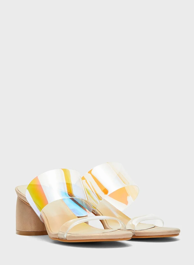 Ginger Clear Strap Mule Sandal