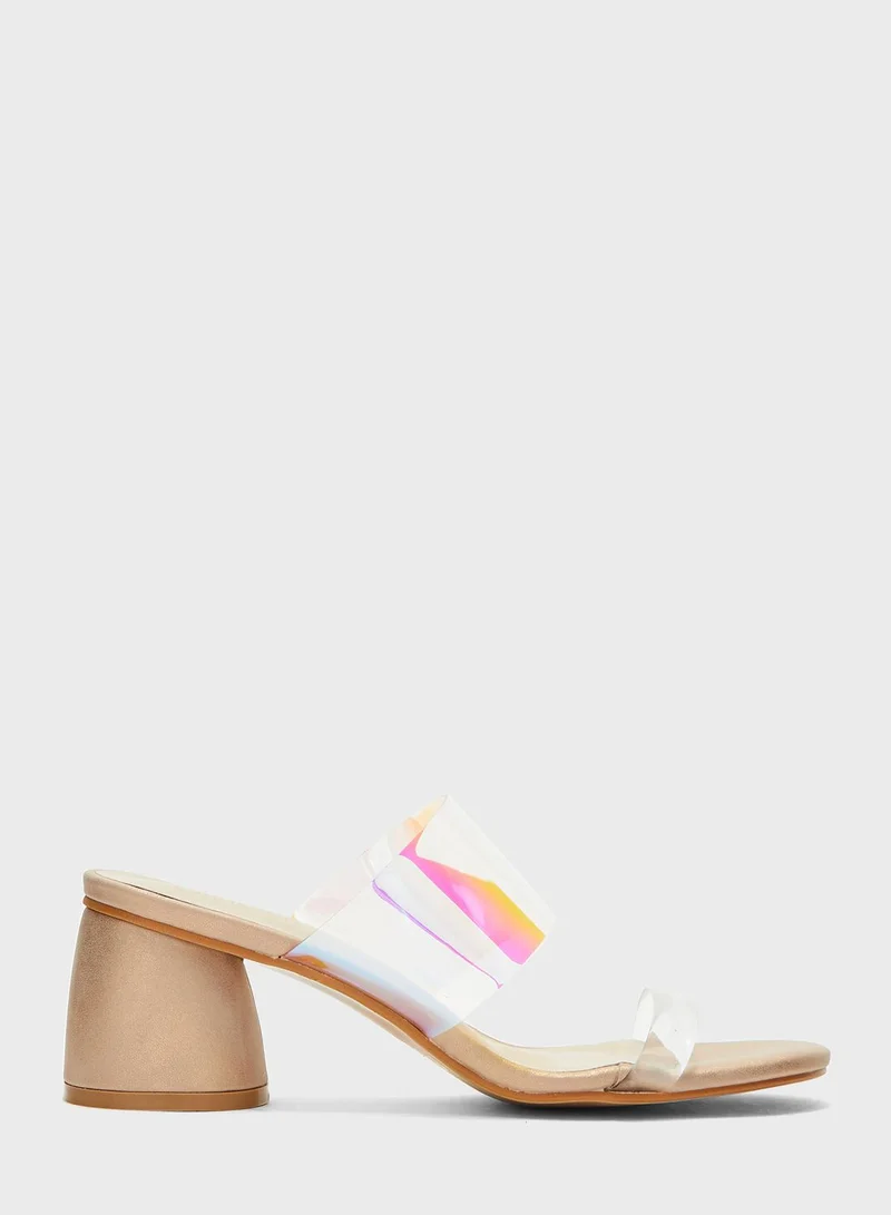 Ginger Clear Strap Mule Sandal