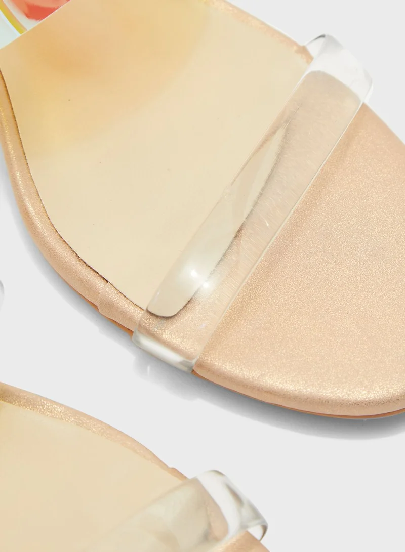 Ginger Clear Strap Mule Sandal