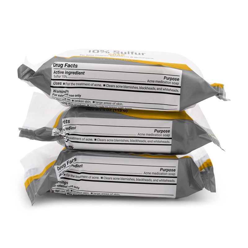 Dermaharmony 10 Sulfur Acne Bar Soap 4 oz 3 Bars - Image 4