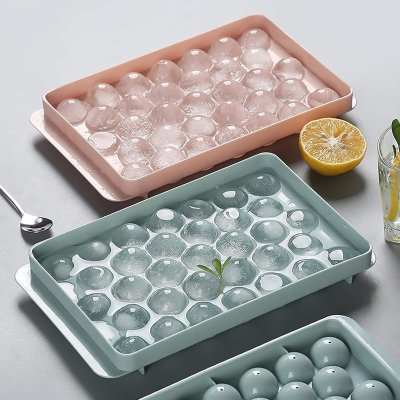 Ice Ball Maker 2.5 Inch – Silicone Mold for Large Ice Spheres for Cocktails Mocktails – Leakproof Easy Fill Reusable Tray for Drinks Coffee Juice Freezer Safe BPA-Free
