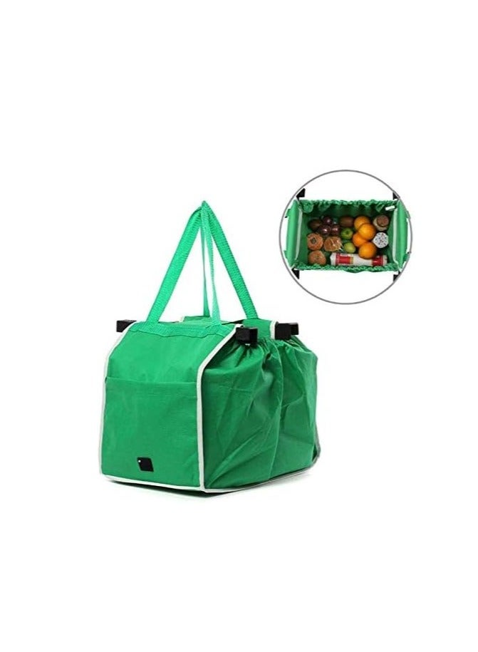 BAIG Reusable Collapsible Non Woven Grab and Go Grocery Tote Bag with Handles - Image 3