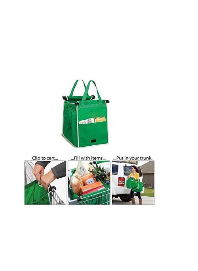 BAIG Reusable Collapsible Non Woven Grab and Go Grocery Tote Bag with Handles - Image 2
