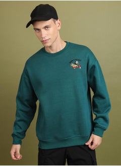 Ketch Embroidery Detail Oversized Sweatshirt by Styli  - Image 1