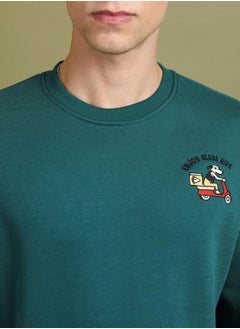 Ketch Embroidery Detail Oversized Sweatshirt by Styli  - Image 2