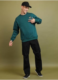 Ketch Embroidery Detail Oversized Sweatshirt by Styli  - Image 4