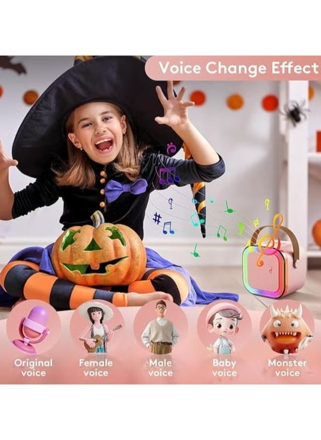 ELTRAZONE - Karaoke Machine for Kids & Adults, Mini Portable Bluetooth Colourful Karaoke Speaker with 2 Wireless Microphones and Dynamic Lights – Perfect for Birthday Gift, Home KTV, Outdoor, and Travel – Fun Karaoke Sessions for All Ages, Easy to Use and Carry Anywhere! - Image 1