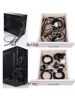 SYOSI Cable Straps, Reusable Cable Ties, 2 rolls Adjustable Multipurpose Hook and Loop Securing Straps for Cord Management  - Image 2