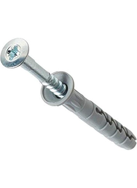 Rawlplug R-Fx-N-06L040 Nylon Hammer Fixing Screw Countersunk Head With Fisher - 6X40Mm -100 Nos