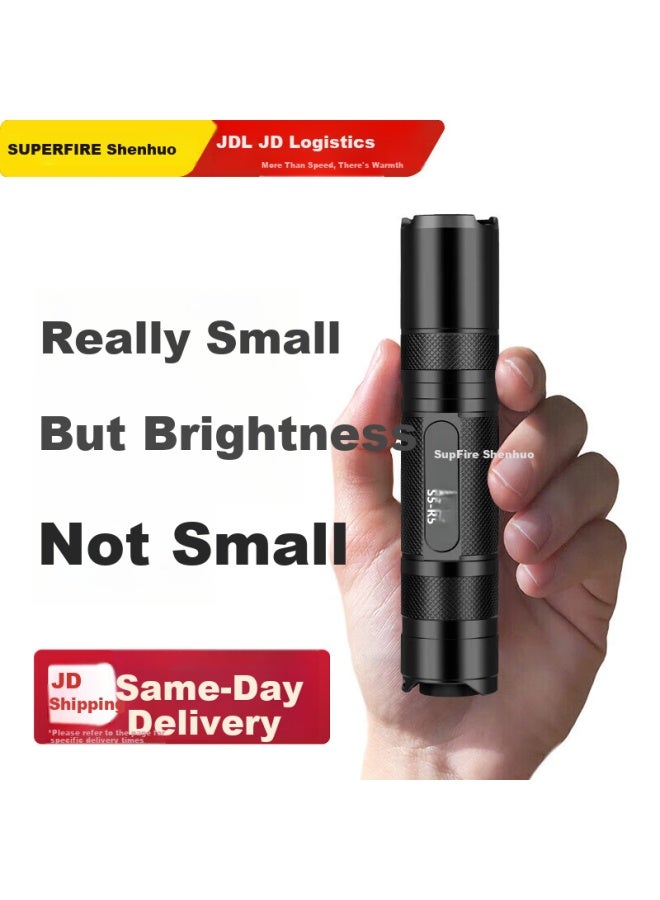 Supfire S5-r5 High Brightness Led Flashlight, Focus Adjustable, Long Range, Mini Portable Outdoor, Ultra-long Battery Life, Home Emergency Light
