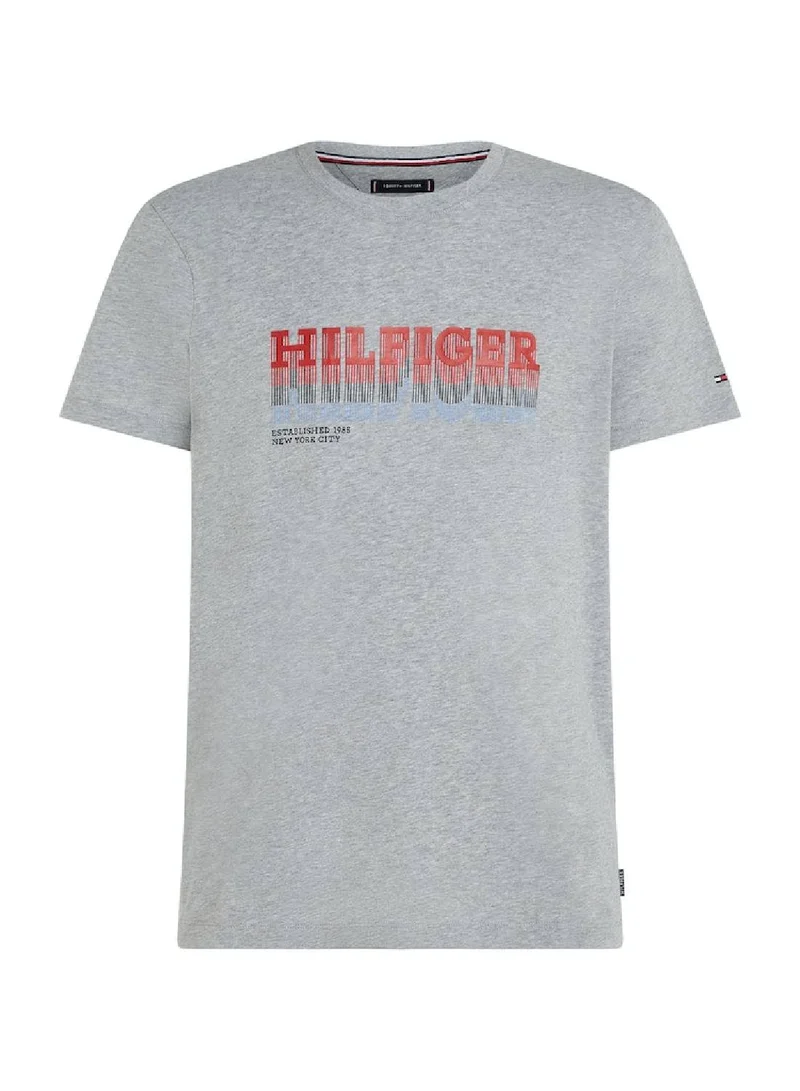 TOMMY HILFIGER  Short Sleeve T-Shirt Gray for Men | Best Price UAE