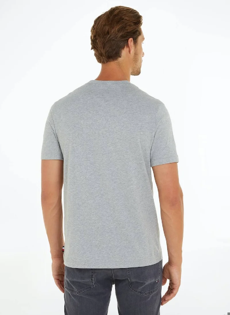 TOMMY HILFIGER  Short Sleeve T-Shirt Gray for Men | Best Price UAE