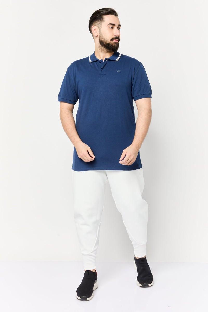 RBX Men Sportswear Fit Short Sleeves Outdoor Polo Shirt, Ensign Blue - Image 4