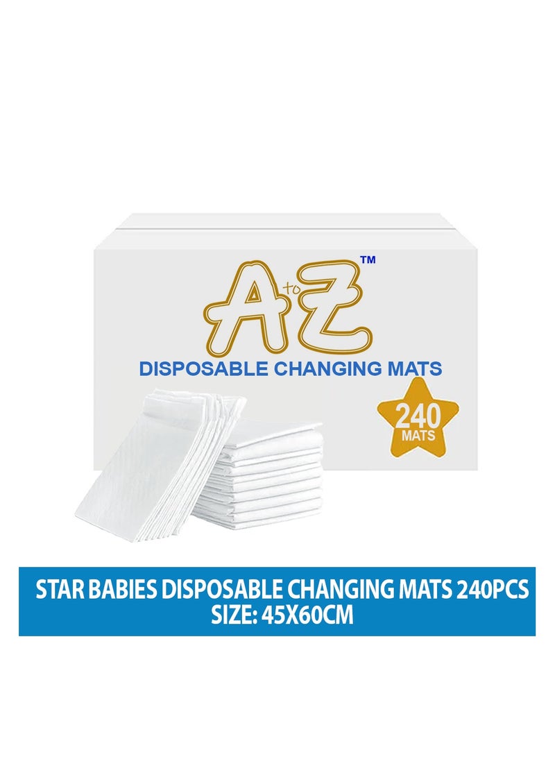 A TO Z A to Z - Disposable Changing Mat size (45cm x 60cm) Large- Premium Quality for Baby Soft Ultra Absorbent Waterproof - Pack of 240-White - Image 2