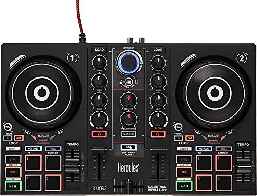 Hercules DJControl Inpulse 200 – DJ controller with USB, ideal for beginners learning to mix - 2 tracks with 8 pads and sound card - Software and tutorials included - Image 3
