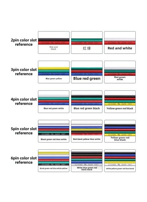 UL1007 Rehearsal Line Colorful RGB Light Strip Connection Extension Parallel Color Parallel Electronic Power Cord-Color:Double Parallel Red And White-Line Length:Ul1007-28