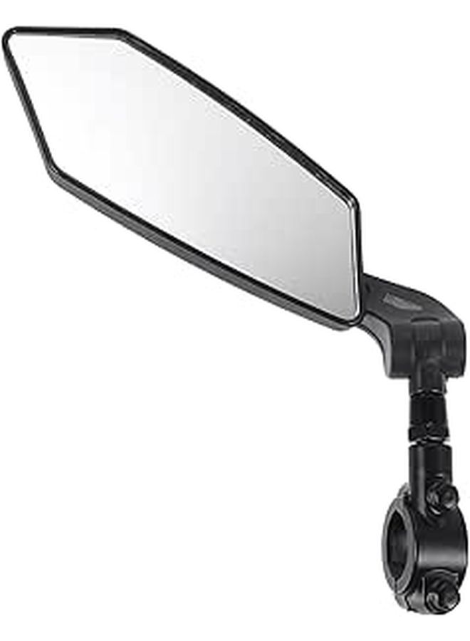 Mountain Bike Left Side Handlebar Rear View Mirror with HD Flat Reflective Glass Cycling Safety - Image 1