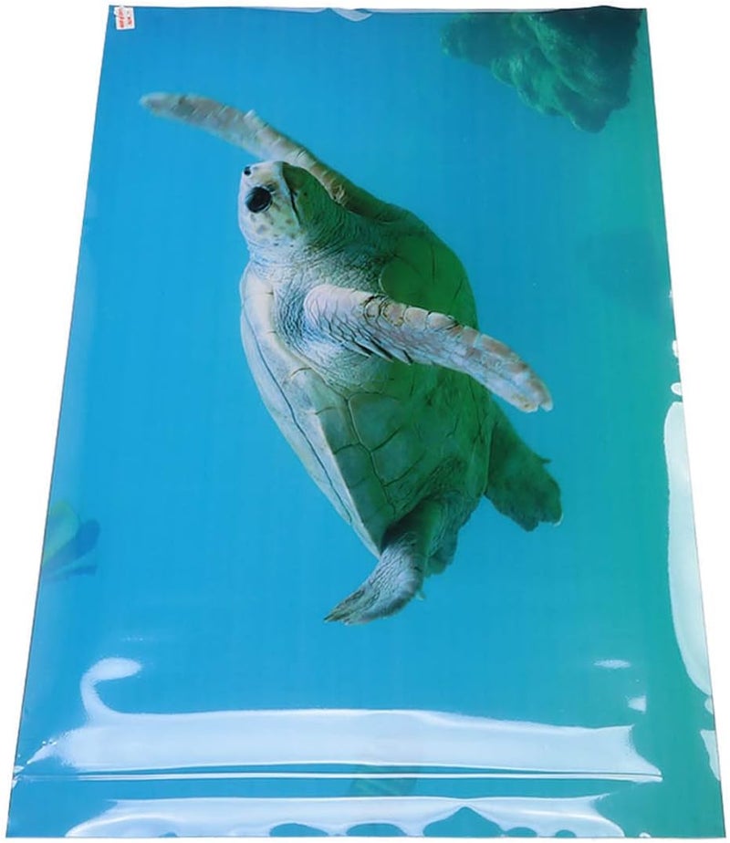Fish Tank Wallpaper Sticker, Self Adhesive Aquarium Background Poster with Sea Tortoise Swimming Theme, PVC Decor for Freshwater and Saltwater Fish Tanks (61 * 30CM) - Image 5