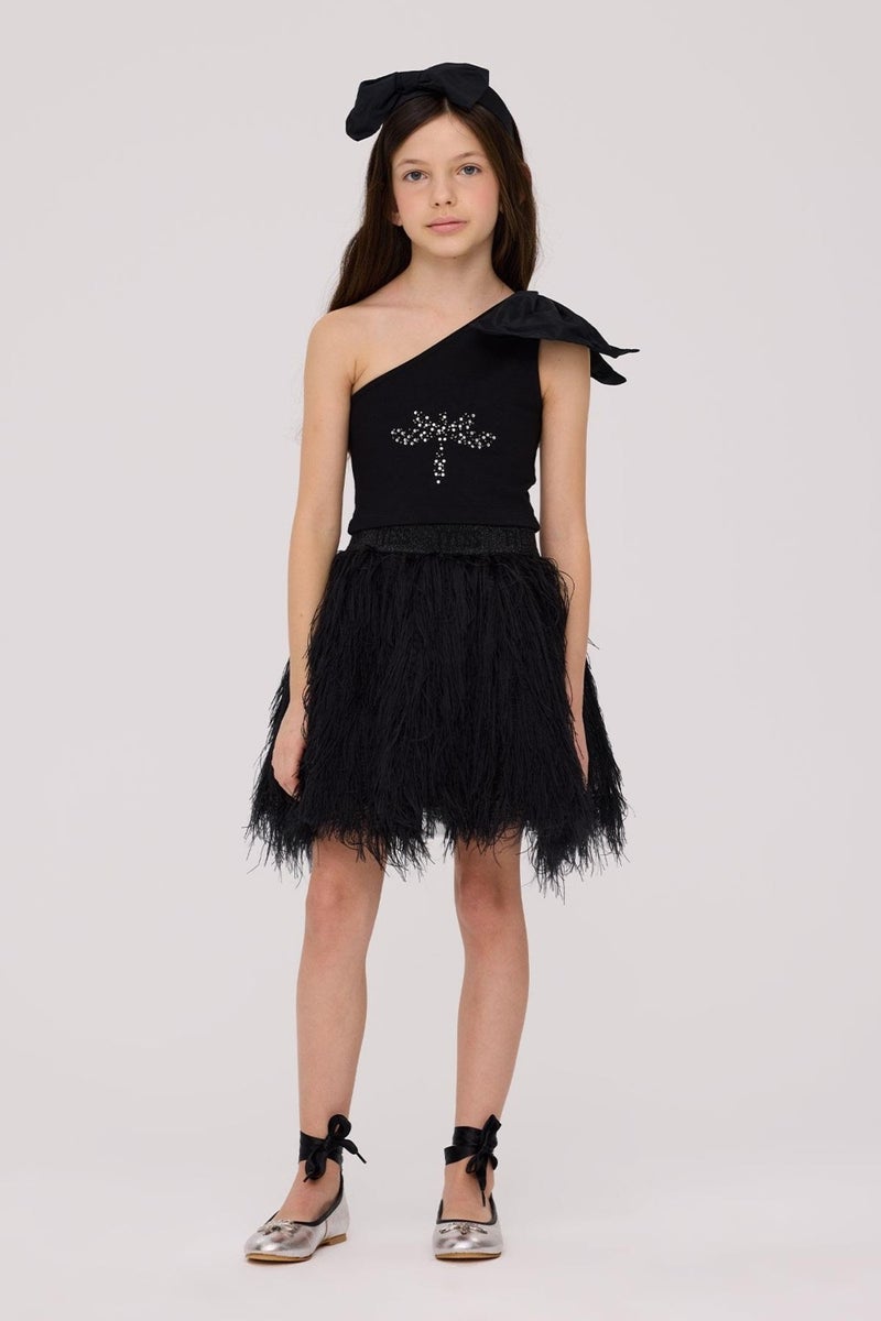 TYESS Girls Black Skirt - Image 1