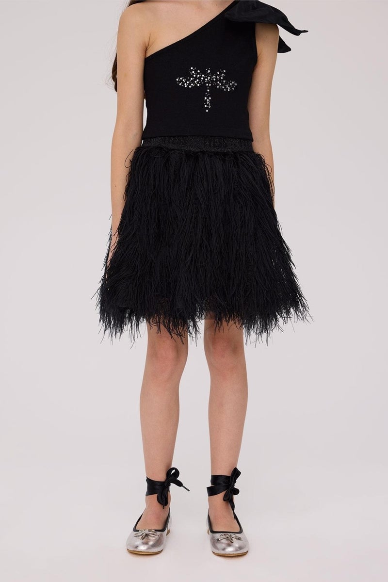 TYESS Girls Black Skirt - Image 2