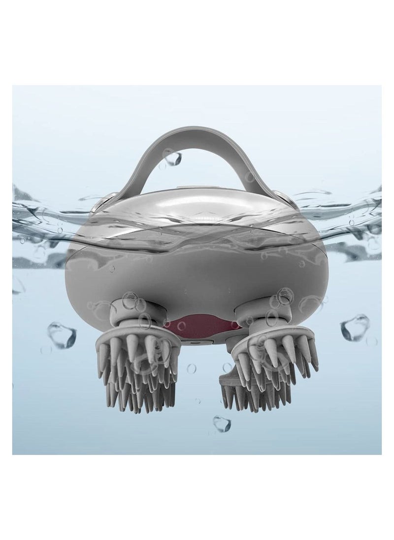 Generic Scalp Massager, Electric Head Massager, with 3 Kneading Modes, 4 Replacement Massager Heads, Portable Handheld IPX7 Waterproof Head Massager, for Hair Growth and Body Relaxation, Head Scratcher  - Image 4