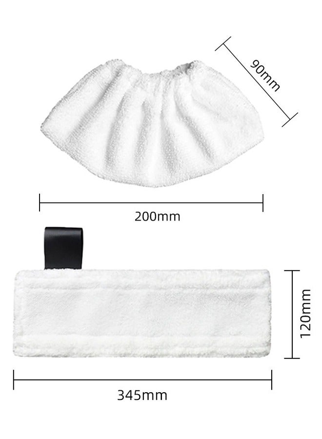 APPTRIN 6 Pack Cloth Set Mopping Pads Replacement, Microfibre Mop Cloths Accessories, Steam Mop Floor Pads, Suitable for Karcher SC2/SC3/SC4/SC5 Mop Accessories - White - Image 5