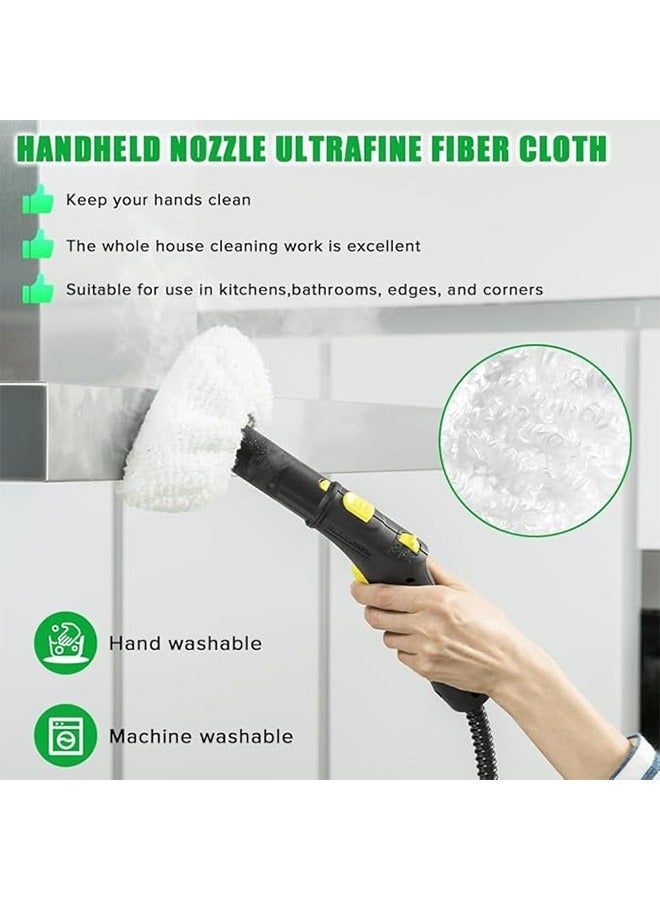 APPTRIN 6 Pack Cloth Set Mopping Pads Replacement, Microfibre Mop Cloths Accessories, Steam Mop Floor Pads, Suitable for Karcher SC2/SC3/SC4/SC5 Mop Accessories - White - Image 3