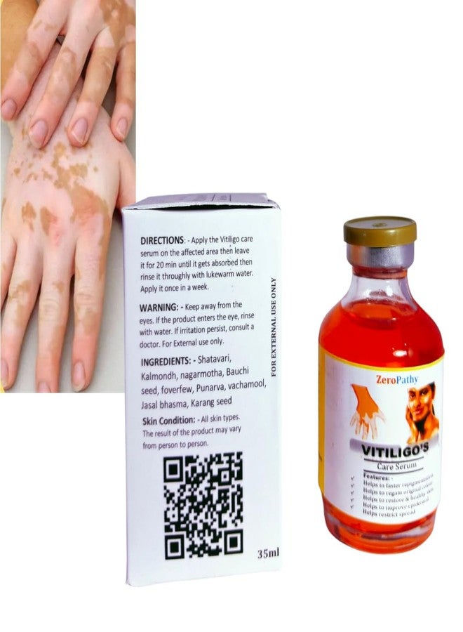 Zero Pathy Vitiligo Skin Tone Serum 35ml - Natural Vitiligo Cream with Turmeric, Aloe Vera & Ginseng, Designed to Restore Pigmentation, Treat White Patches, Moisturize, and Improve Overall Tone & Texture Body serum - Image 1