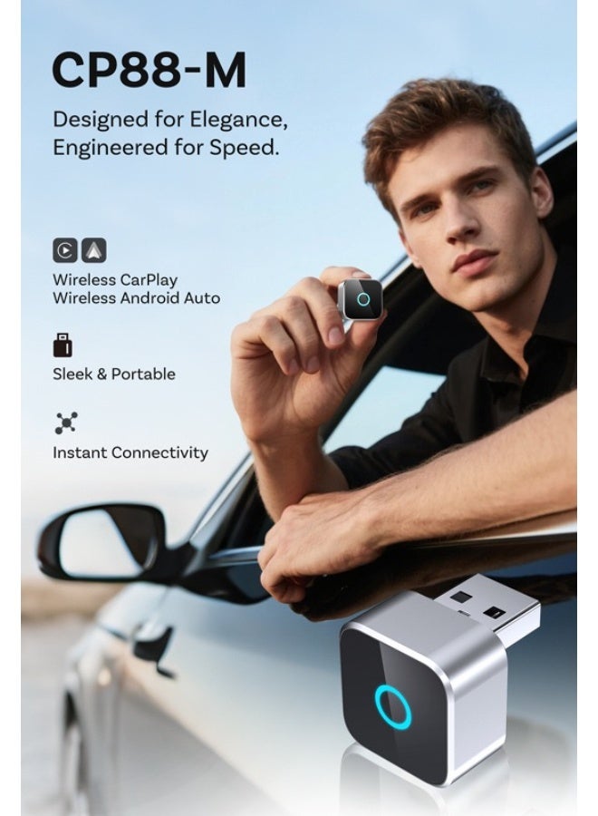 محول CarPlay لاسلكي و Android Auto ثنائي الوظيفة لتويوتا ونيسان ولكزس تشغيل فوري مع حافظة معدنية - Image 3