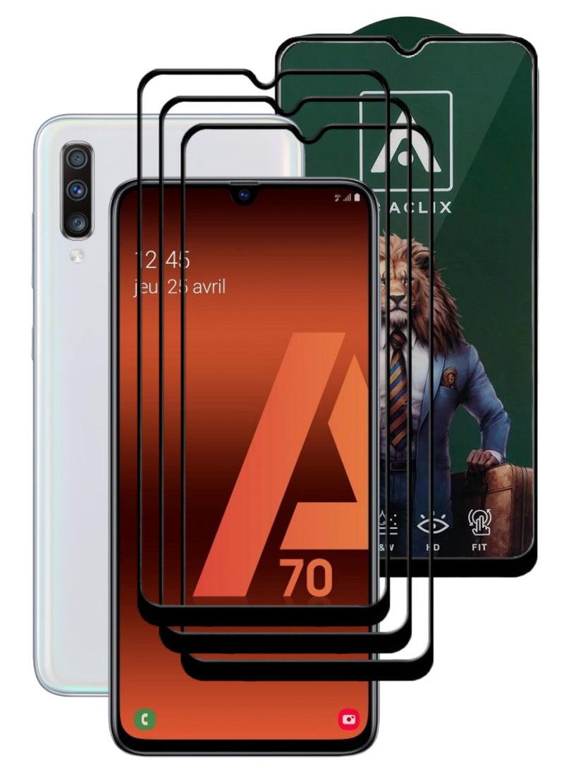 أكاليكس 3 قطع، حماية شاشة، لهاتف سامسونج جالاكسي A70، جودة ممتازة. - Image 1