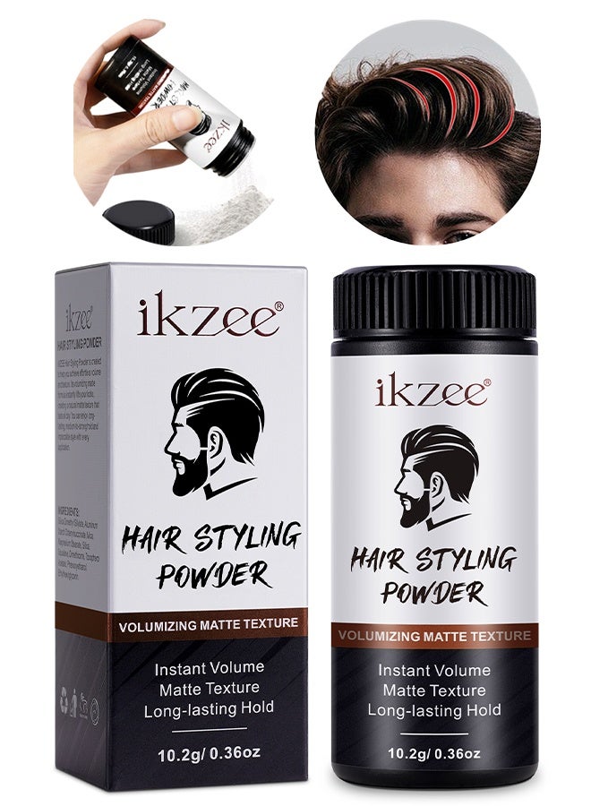 IKZEE Hair Styling Powder for Men - Texture Powder - Easy to Apply - Natural Matte Hairstyle - Texturizing and Volumizing - Image 1