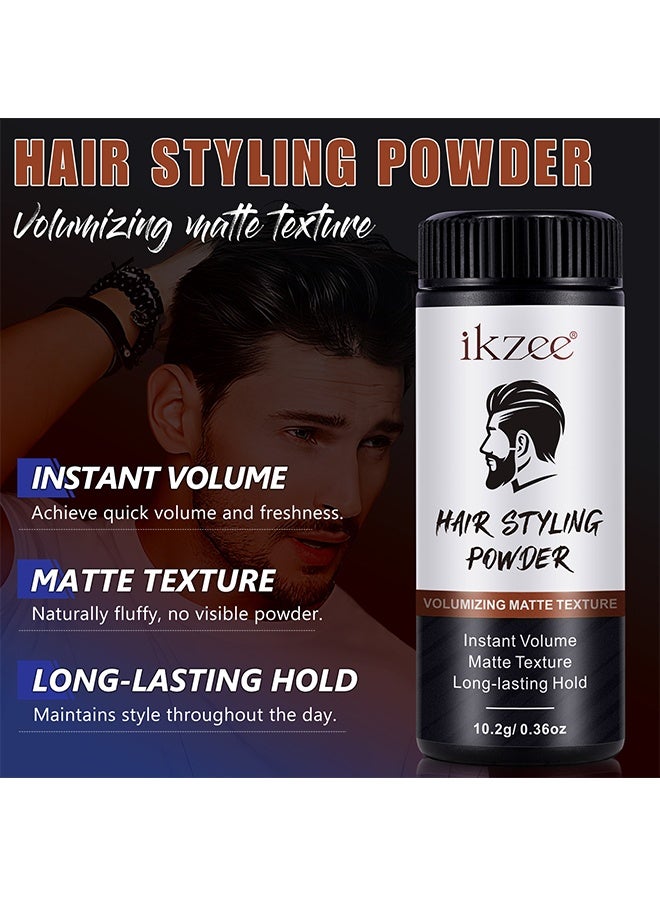 IKZEE Hair Styling Powder for Men - Texture Powder - Easy to Apply - Natural Matte Hairstyle - Texturizing and Volumizing - Image 5