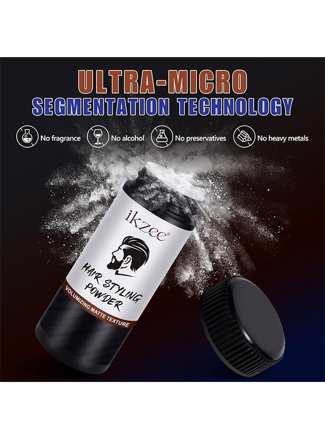 IKZEE Hair Styling Powder for Men - Texture Powder - Easy to Apply - Natural Matte Hairstyle - Texturizing and Volumizing - Image 3